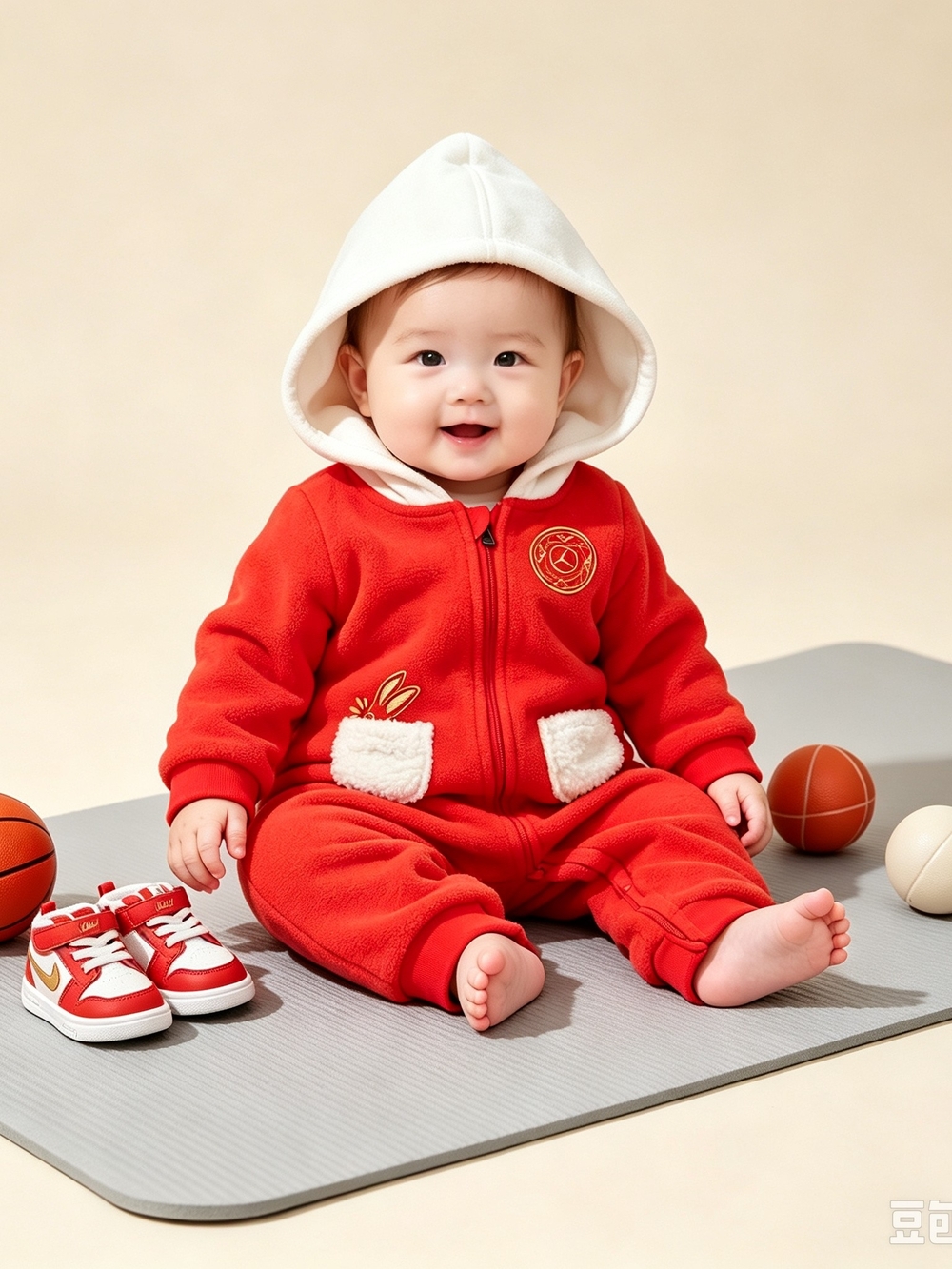 2/25 Jordan Baby Fleece Hooded Onesie